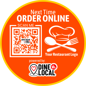 Online Order Sticker for takeout containers