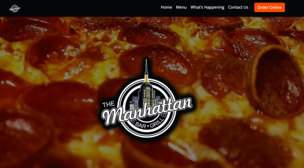 Screenshot of a website that is built powered by Dine Local.