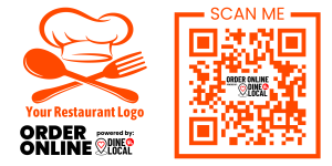 Restaurant Window Sticker with QR Code